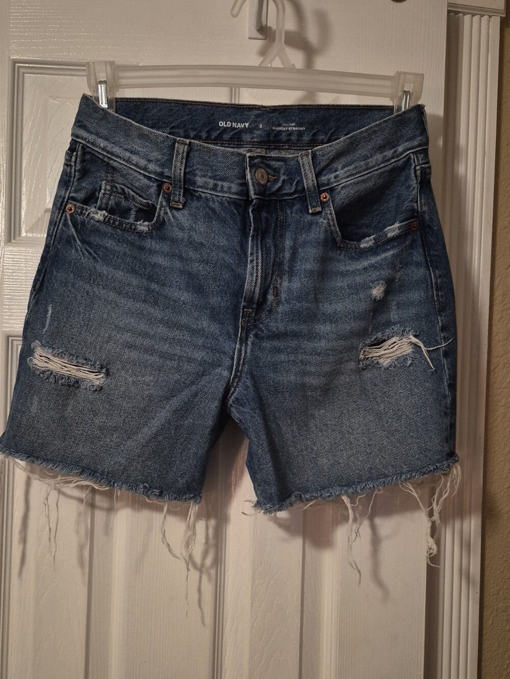 Old Navy Distressed Blue Denim Shorts